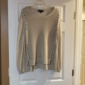 Beige Rock and Republic crocheted Sweater Size L